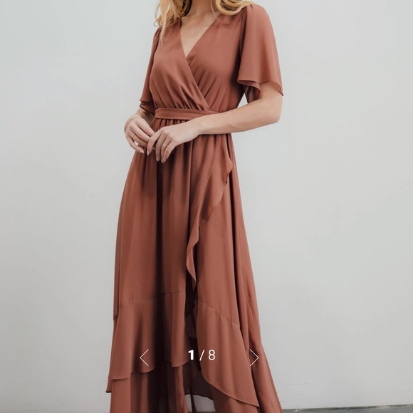 Baltic Born Dresses Baltic Born Maxi Dress Rosy Brown Nwt Poshmark